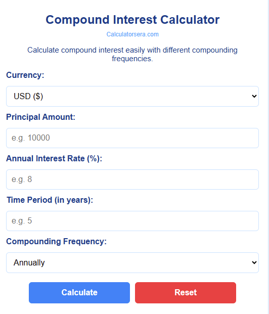 Compound interest calculator