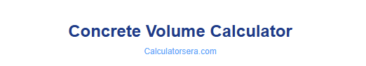 Concrete Volume Calculator