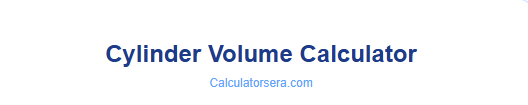 Cylinder Volume Calculator