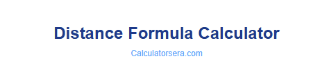 Distance Formula Calculator