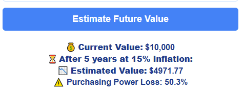 Inflation Estimator (manual %)