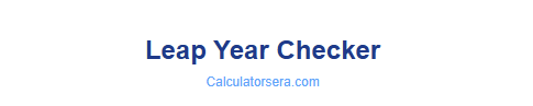 Leap Year Checker