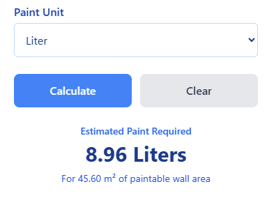 Paint Quantity Calculator