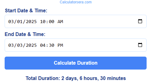 Time Duration Calculator
