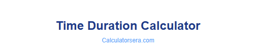 Time Duration Calculator