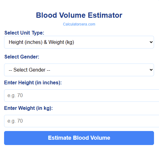Blood Volume Estimator