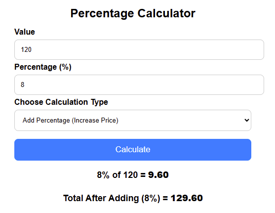 Percentage Calculator