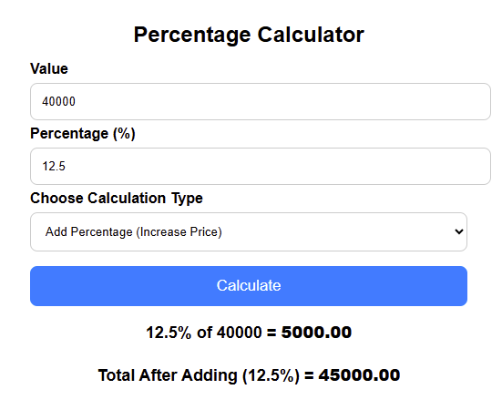 Percentage Calculator