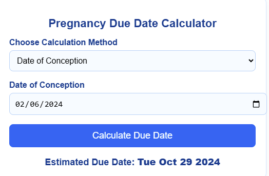 Pregnancy Due Date Calculator