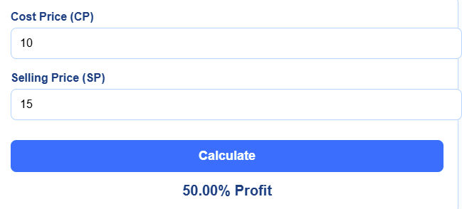 Profit And Loss Calculator