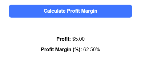 Profit Margin Calculator