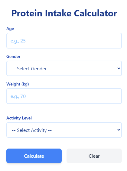 Protein Intake Calculator
