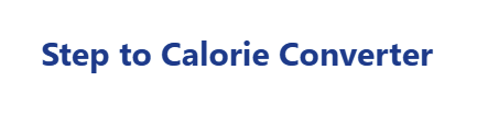 Step-to-Calorie Converter